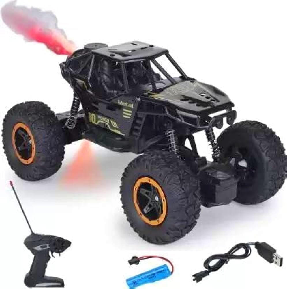 BHEL Amazing CROWLER New Remote Control Rock Crawler Water Mist Spray High Speed RC Car Toys for Boys USB Rechargable 2WD Off Road Vehicle Toy Cars for Kids Best Birthday Gift - Black (B0CCWD2TJM) Amazon Price History, Amazon Price Tracker