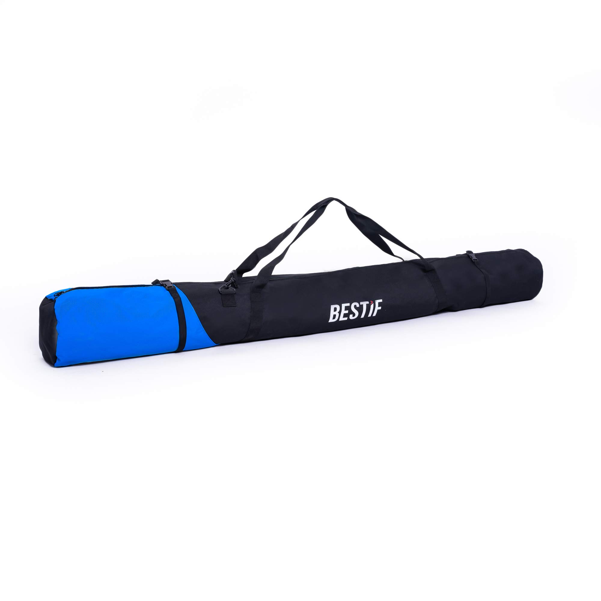 Borsa da Sci Impermeabile Fino a 175 cm, Sacca Antistrappo da Viaggio Con Tracolla (Nero, Blu)