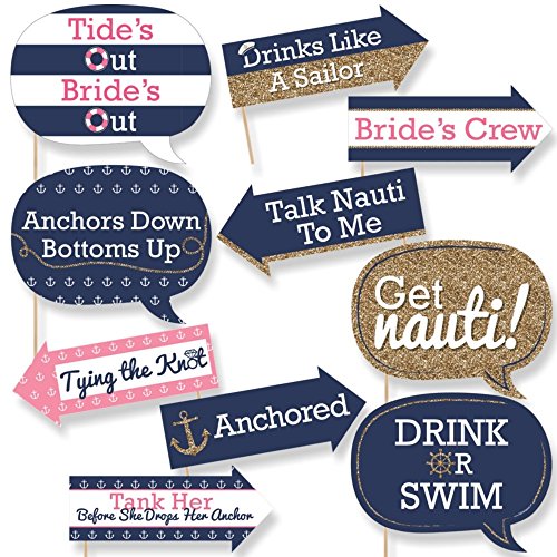 Big Dot of Happiness Funny Last Sail Before the Veil - Nautical Bridal