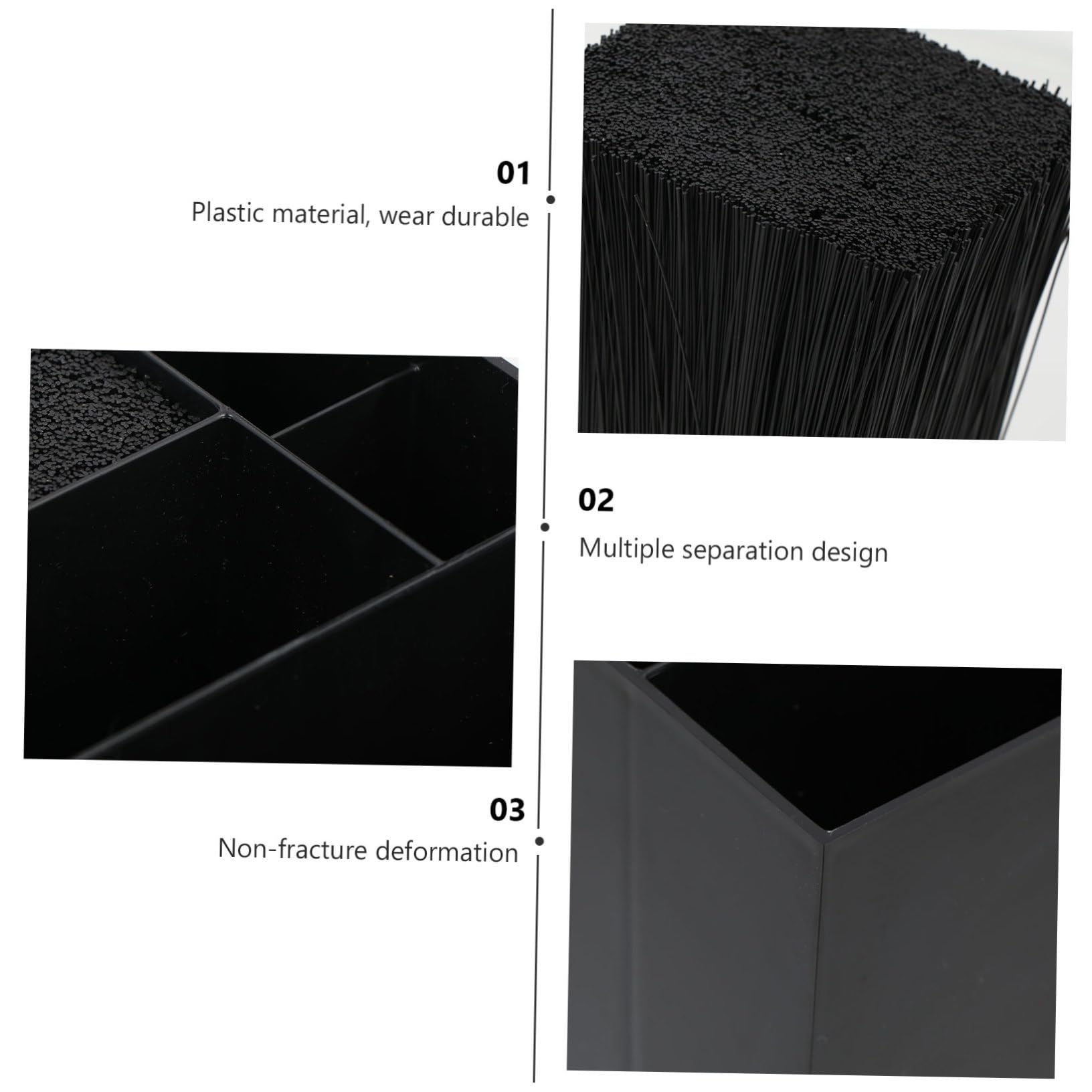 Organizzatore Parrucchiere in Plastica Nero con Scomparti Multipli e Capacità Elevata per Conservare e Organizzare Strumenti per Acconciature, per Salone o Camera