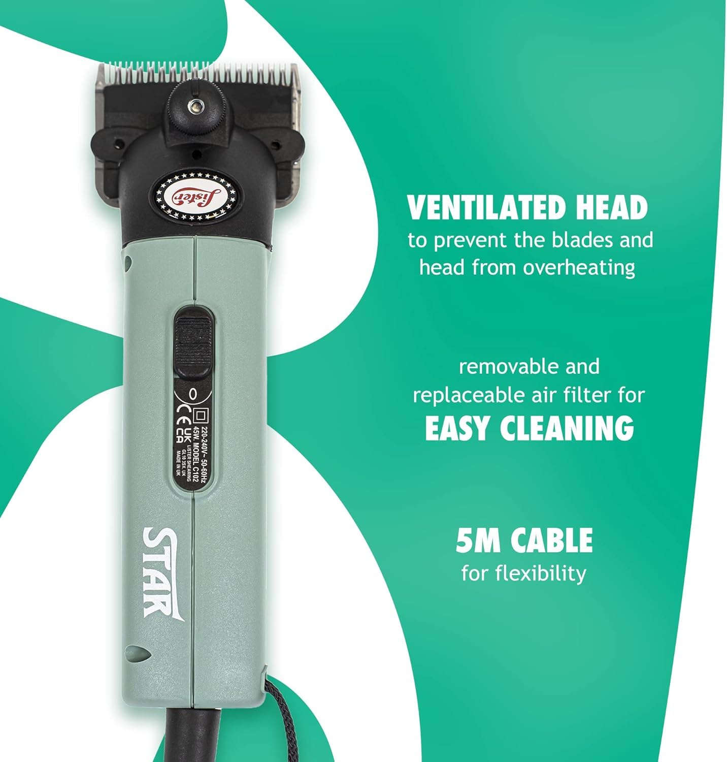 Lister Wahl Star Tondeuse Vert