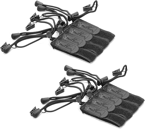 Miniatura 6 de LimoStudio AGG3225 - Paquete de 16 unidades para estudio de video y fotografía, clip de soporte de cuerda elástica, longitud ajustable, tela de lona