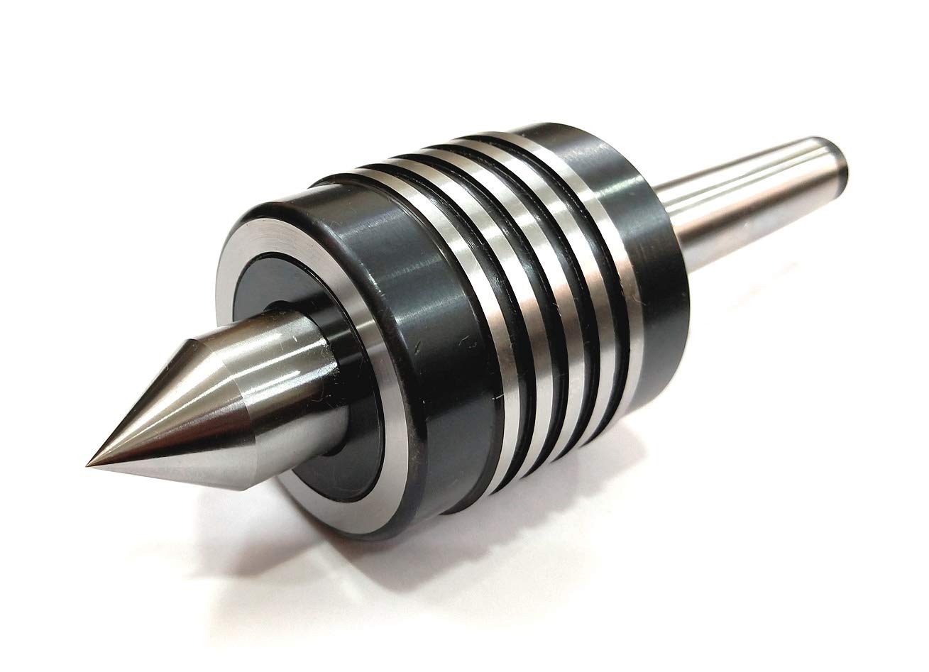 Precision Double Bearings Live Revolving Center Standard Nose-Lathe Tailstock Metalwork-Run-Out Under 5 microns (MT3)