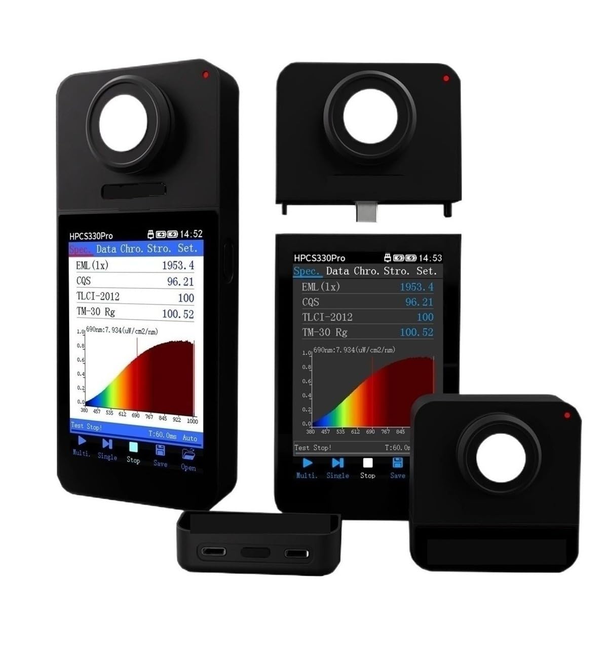Wyświetlacz LCD Analizatora Widma Spektrometru 330Pro 380-1000nm