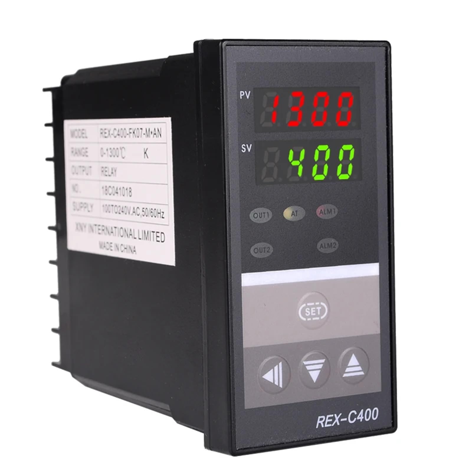 Podwójny cyfrowy regulator temperatury PID REX-C400 z czujnikiem K termoparą, wyjście przekaźnikowe