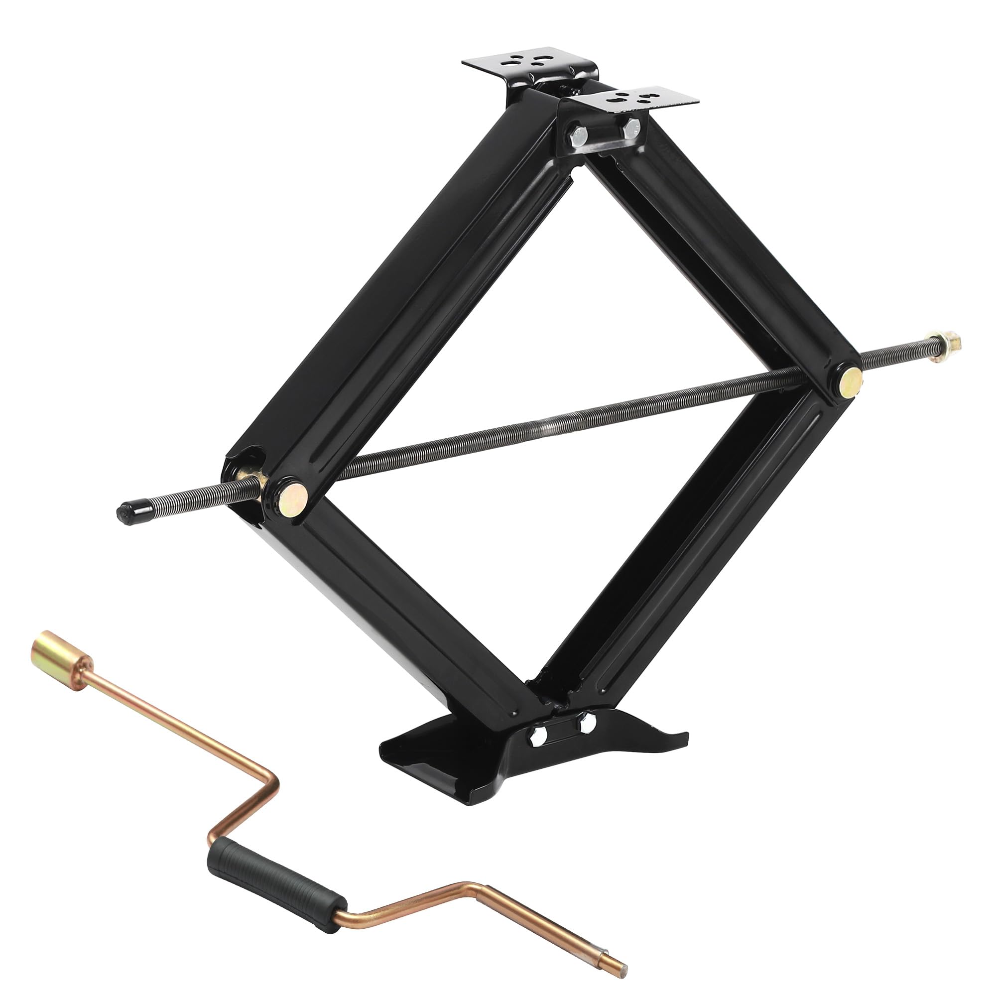 30" RV Scissor Jack Stabilizer 7800lb Heavy Duty 30" RV Trailer Stabilizer Leveling Scissor Jack for RV Camper with Crank Handle - 1Pack