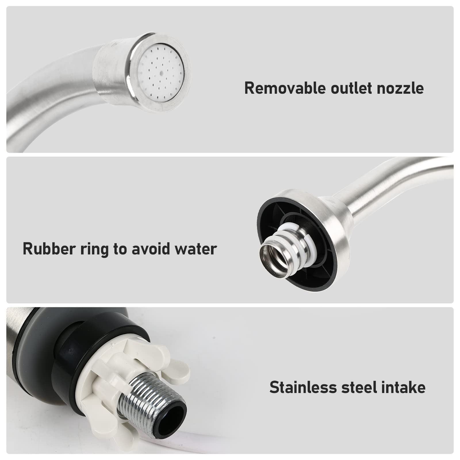 Robinet avec chauffe-eau instantané 3300 W, robinet de chauffage électrique, robinet de cuisine instantané, avec affichage de la température LED et pivotant à 360°