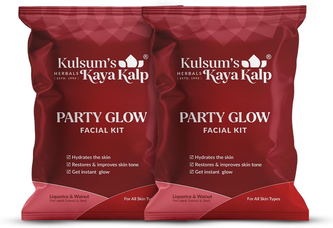 Party Glow Facial Kit (Combo) For Instant Glow & Even Skin Tone , 60gm + 20ml