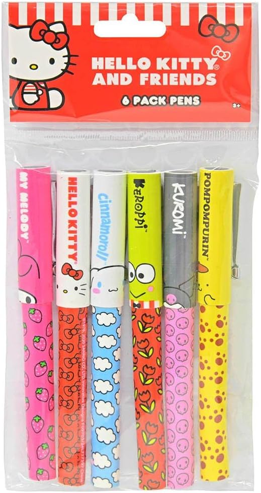 Hello Kitty & Friends 6 Pack Pens