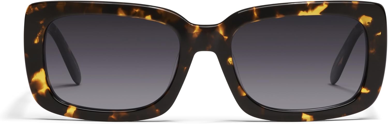 Quay - Womens Sunglasses, Polarized Square Lenses with UV Protection (Vibe Check)