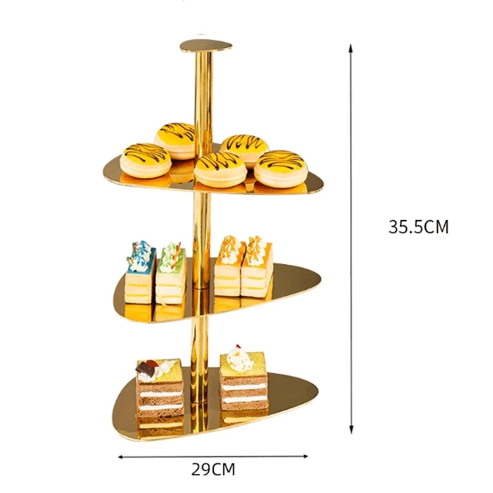 Thé de l'après-midi Affichage de buffet supports à gâteaux plusieurs niveaux(Silver,Grand)