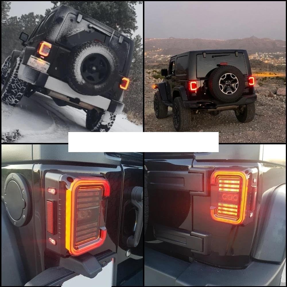 For Jeep For Wrangler Jk Jku 2007-2016 2017 2018 Led Rear Tail Lights Stop Signal For Cars Truck Car Rear Lamps Led Lights Taillights