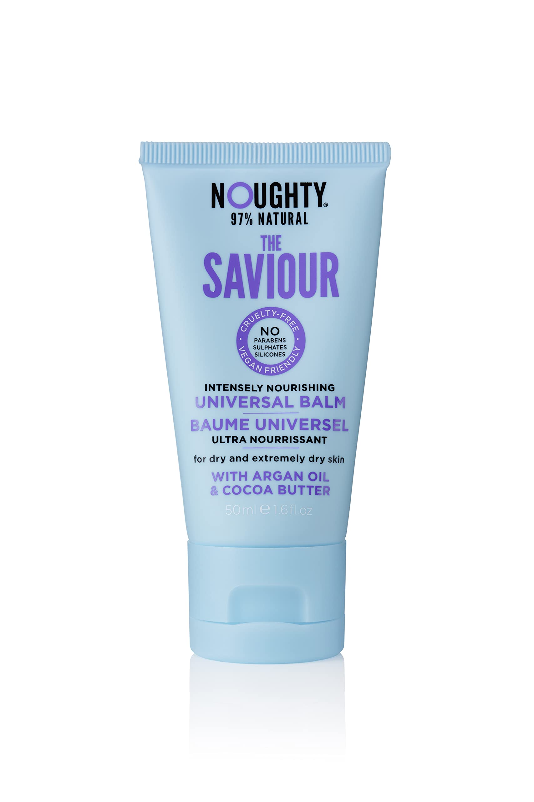 Noughty The Saviour Universal Balm, Intensively Nourishing for Skin, Hair & Lips, Multi Tasking Beauty Hero for Dry Skin, 97% Natural Sulphate Free Vegan Skincare (50ml)