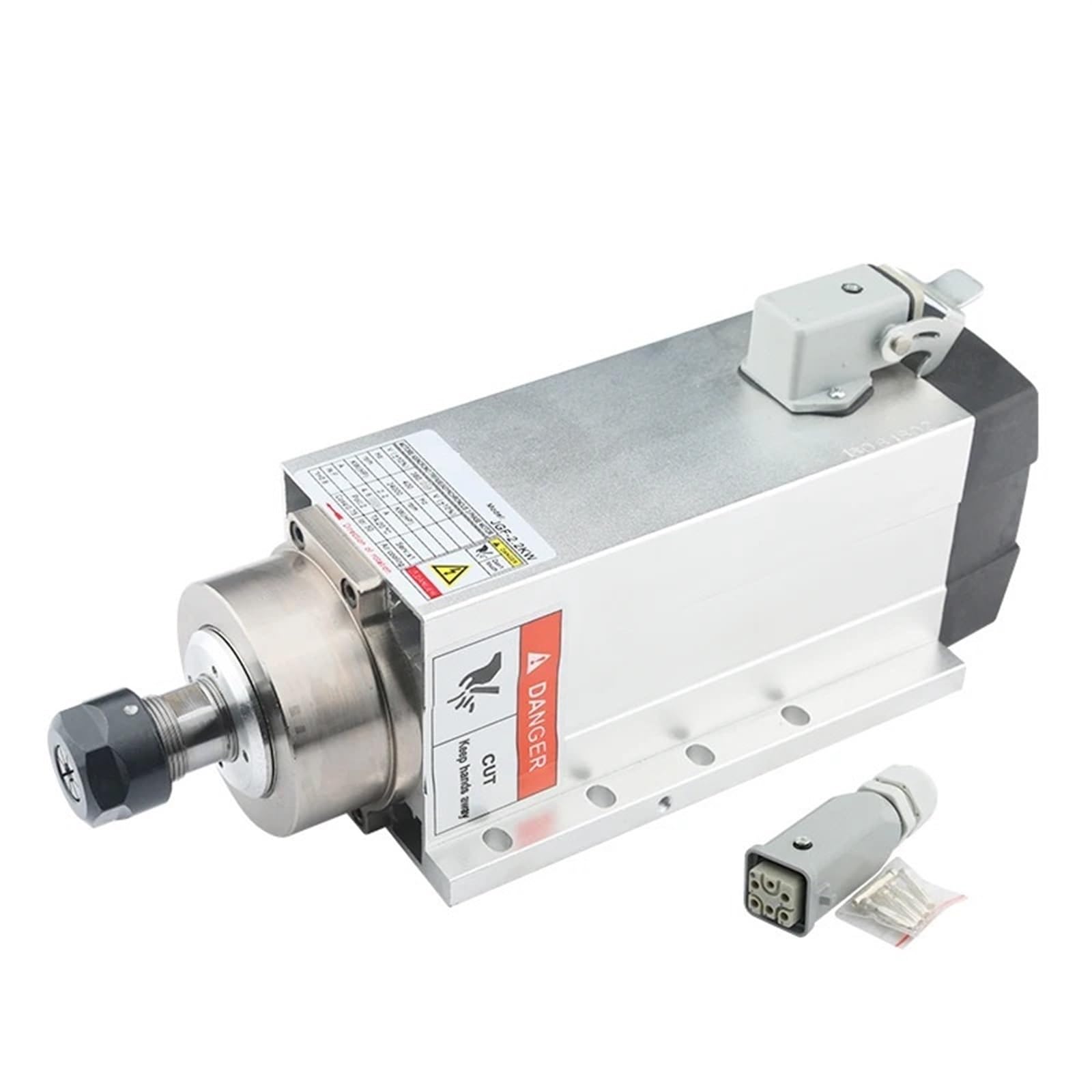 Spindle motor Spindle Motor Air-Cooled 220v 2.2kw ER20 Air-Cooled Spindle With Flange For Router Milling Machine Woodworking(2.2kw ER20 380V)