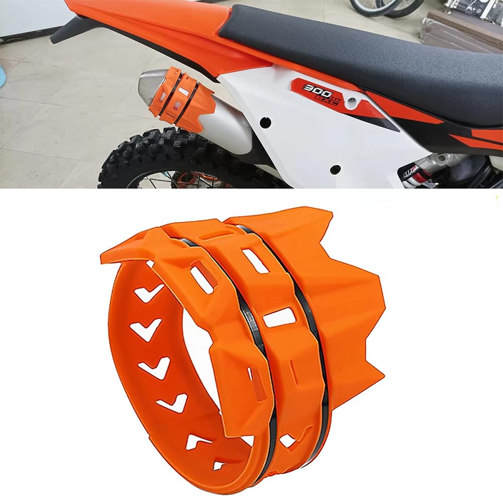 Woniyal Exhaust Guard for SH-N31/GSXR600 1997-2003, Muffler Protector Heat Resistant Silencer Shield Crash Bar Motocross Accessory Tailpipe Protection,Orange