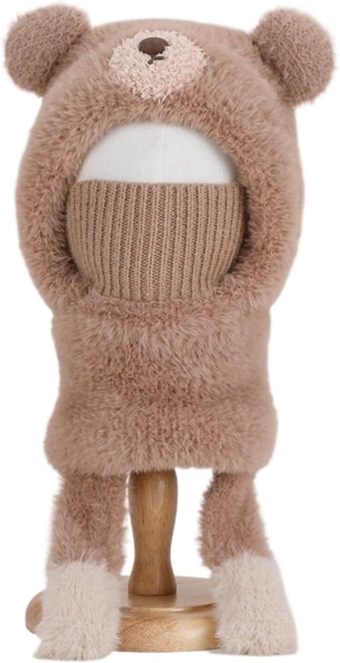 mask Winter 1pc Children's Balaclava Hat Plush Thick Warm Neck Scarf Outdoor Playing for Cold Weather Keep