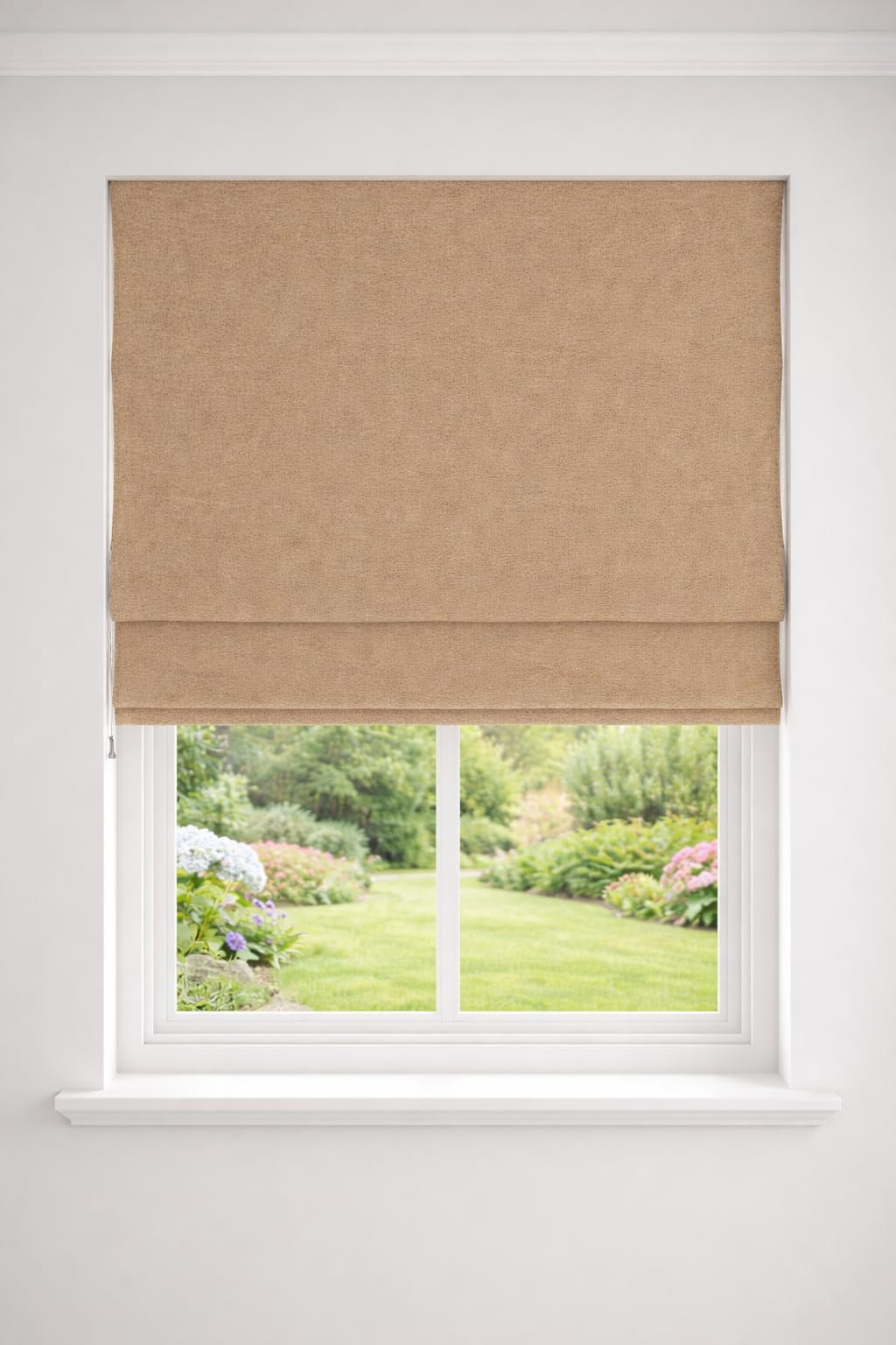 Barnes Blinds Ara Roman Blind - Soft Textured - Dark Sand 183cm