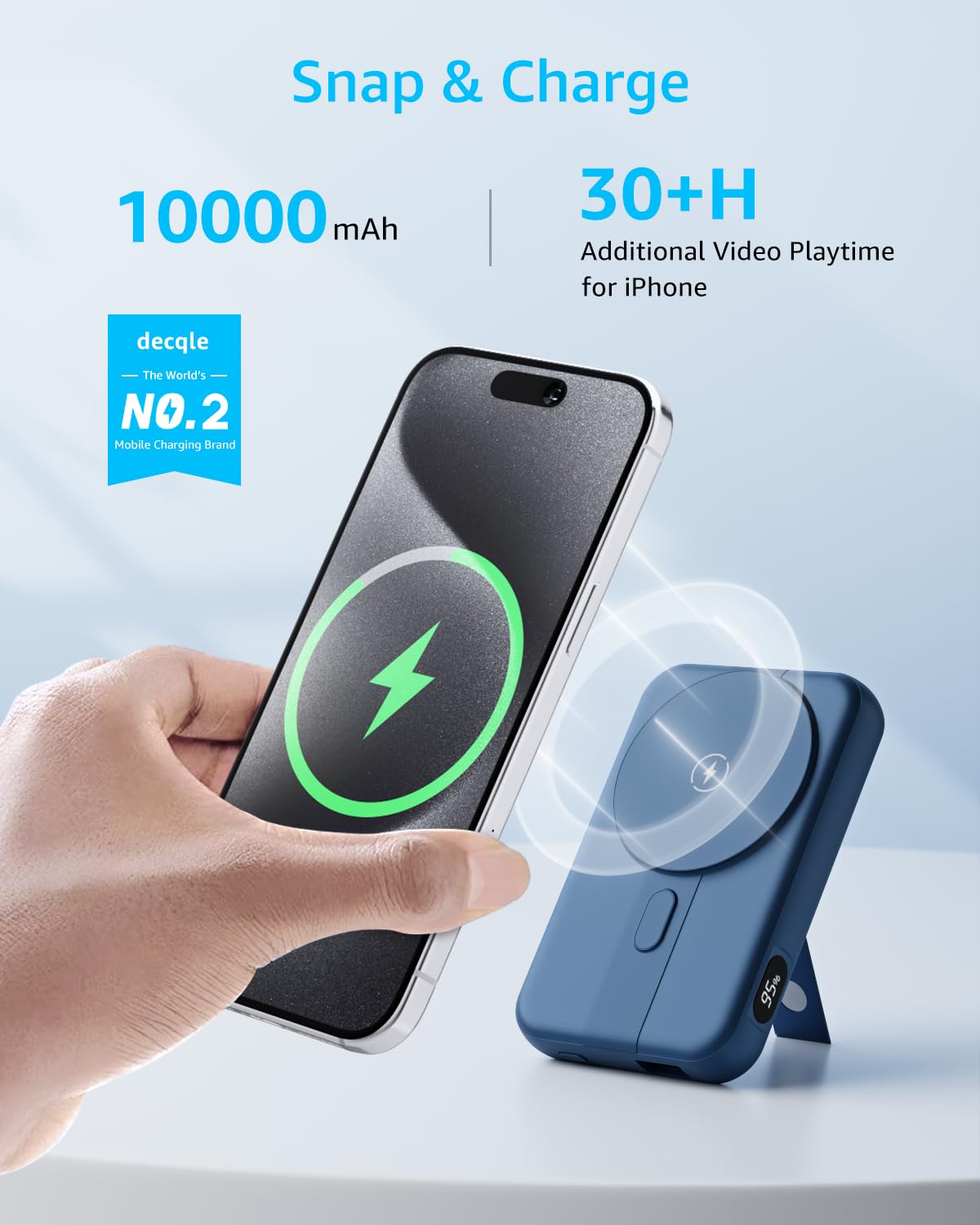 Anker 633 Magnetic Battery, 10,000mAh Foldable Wireless Portable Charger, 20W USB-C - View #2