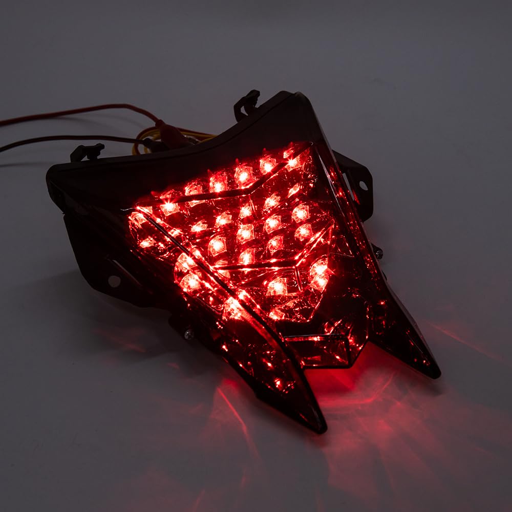 Feu Arriere Moto 12V LED Feux Stop pour Moto Compatible avec HP4 S1000R S1000RR (Noir)