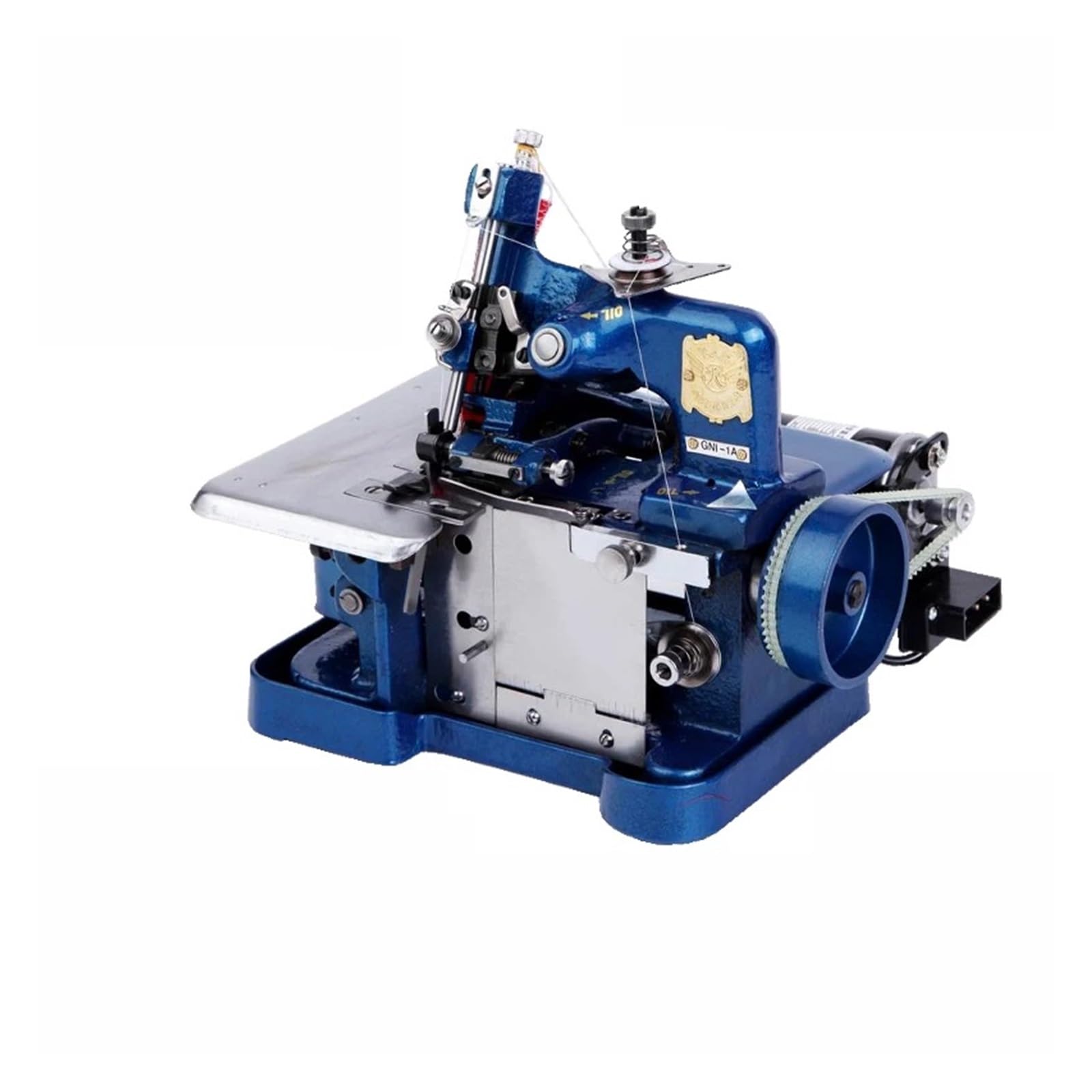 180W/250W Domowa maszyna do szycia overlockowa Mała stacjonarna elektryczna maszyna dziewiarska overlockowa Narzędzie do przetwarzania odzieży Do użytku domowego(Blue,250W)