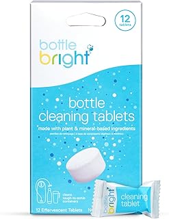 Bottle Bright Single Pack (12 Tablets)- Clean Stainless Steel, Thermos, Tumbler, Insulated and Reusable Water Bottles –Cle...