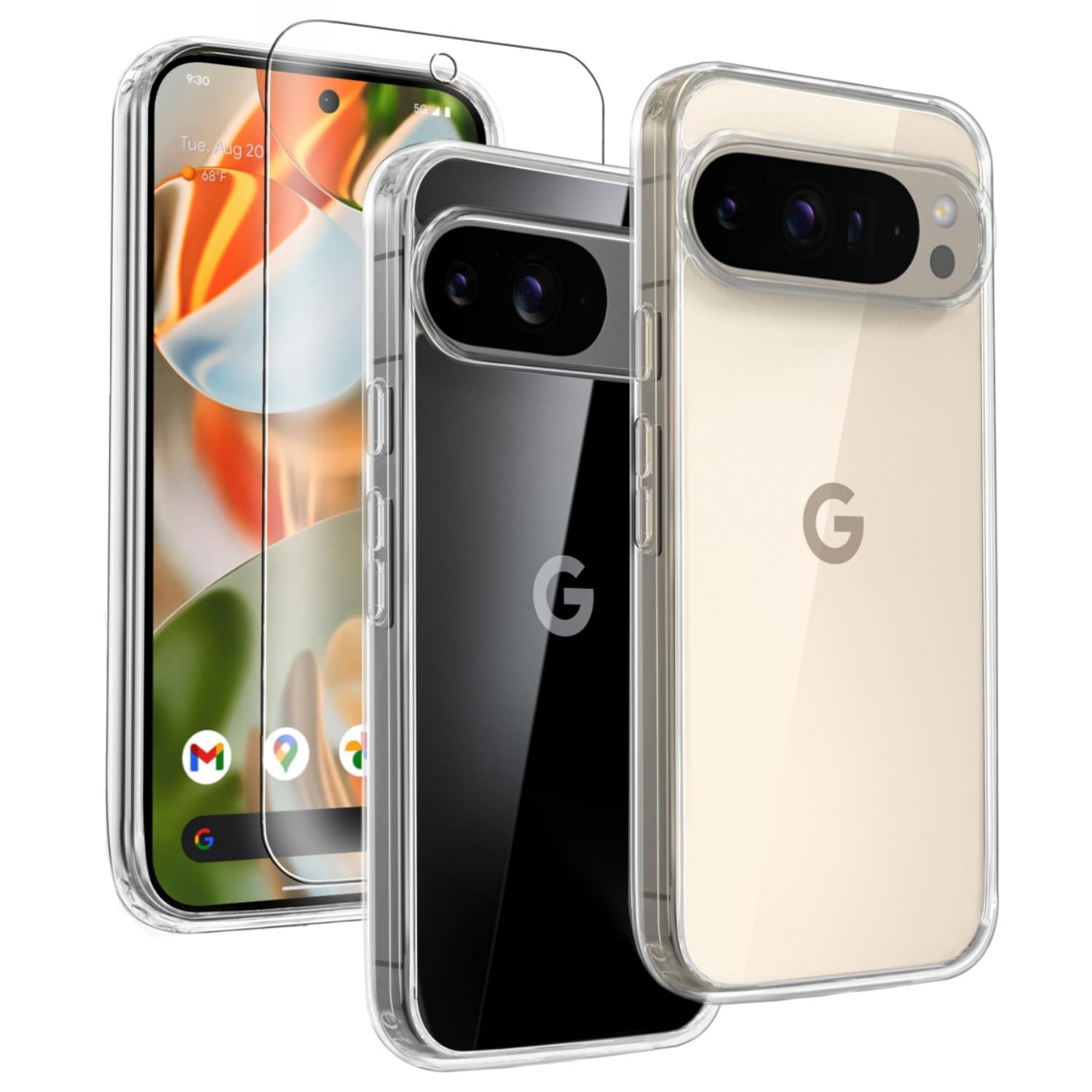 Amazon.co.jp: 対応 Google Pixel 10 ケース クリア ガラスフィルム