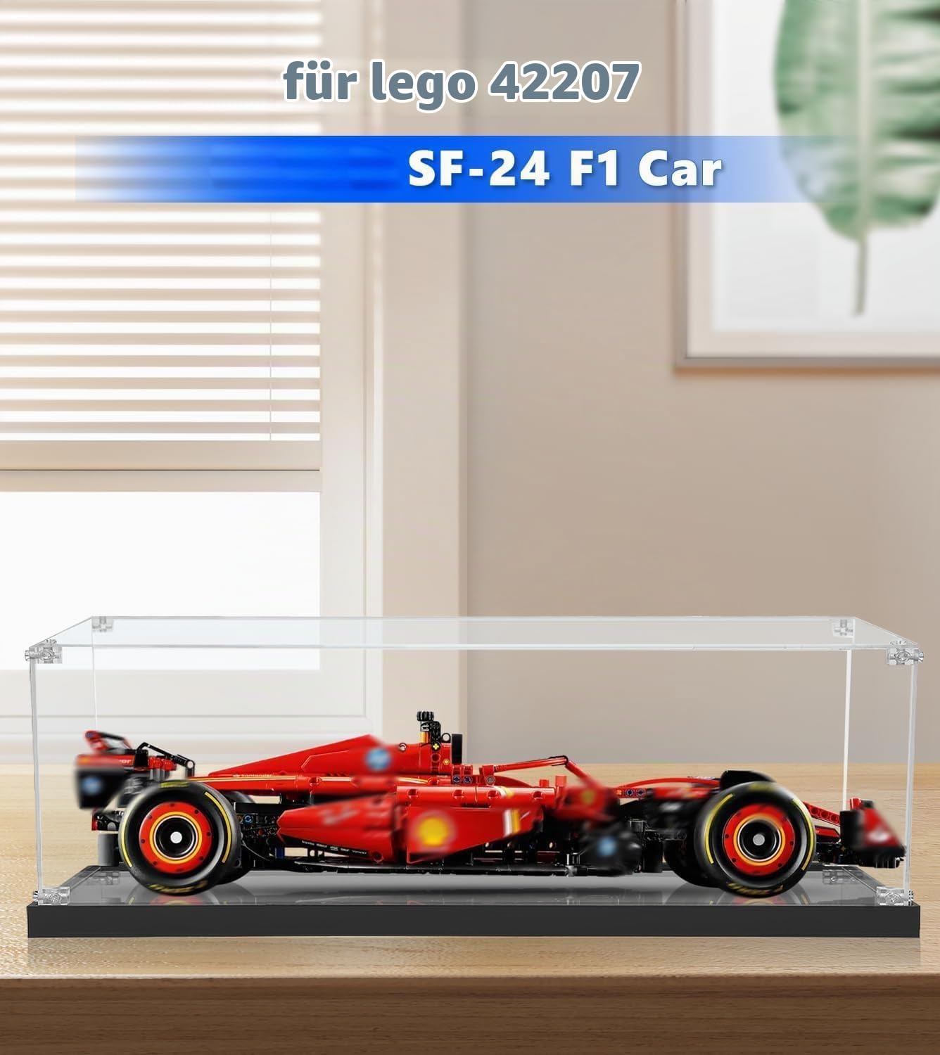 Acryl Vitrine Display Case - Schutz vor Staub für Lego Technic 42141(42171/42207/42206/42228) McLaren Formel 1 Rennwagen- Transparente Showcase für Sammler, ohne Modelle!