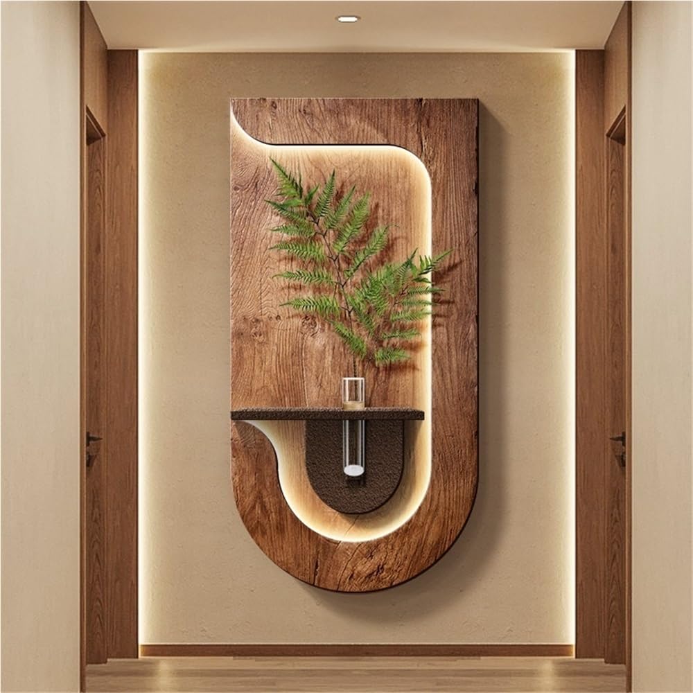 MESCXTY 3D Wall Sculptures Hanging with Led Light, Sandstone Decor Art Painting, Creative Landscape LED, Decor(C,23.6 * 47.2'')