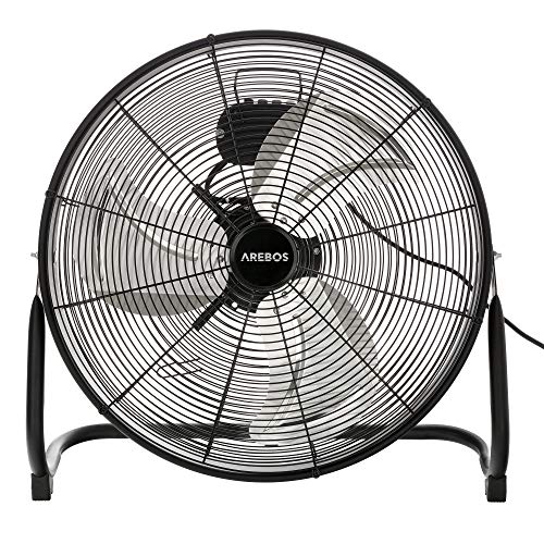 Arebos - Ventilatore da pavimento | con 3 livelli di velocità | 120 W | nero