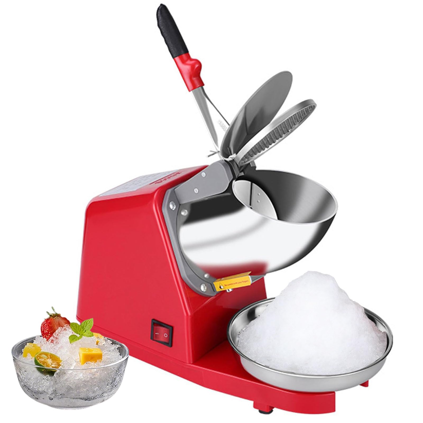 Máquina eléctrica trituradora de Hielo, máquina de Hielo raspado de Acero Inoxidable, 65 kg/h para cócteles, Bares, granizados, Uso doméstico o Comercial, diseño eficiente y Duradero.