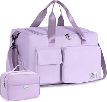 FIORETTO Womens Gym Duffle Bag with Shoes Compartment, 30L Capacity, Ideal for Travel, Gym, Sports, Duffel, Weekender