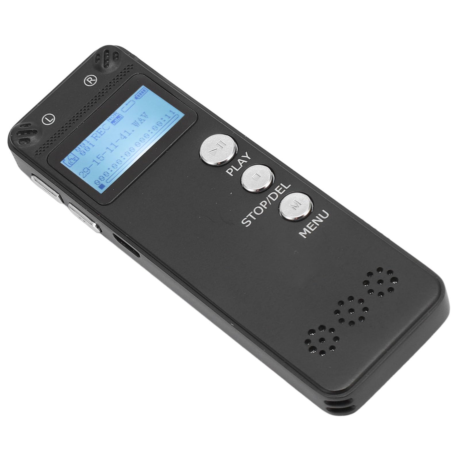Grabadora de Voz, Reducción de Ruido Grabación con un Botón Grabadora de Voz Digital Profesional de Aleación de Zinc con Altavoz para Reuniones (16GB)