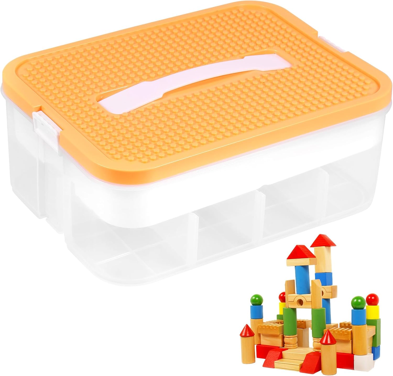 Building Blocks Storage Boxes 2 Layer Large Capacity