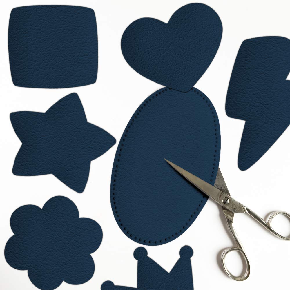 2 Ginocchiere Polietileno. Focus per proteggere Il Tuo vestiti E riparazione di pantaloni, giacche, maglioni, camicie, magliette. 16 X CM 10 22. blu navy