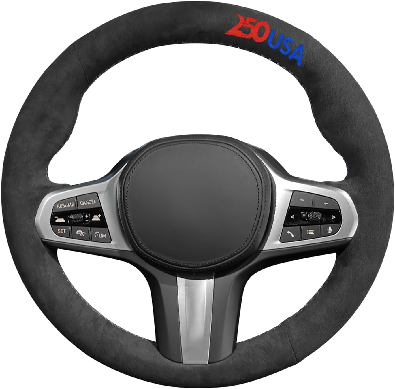 MEWANT Steering Wheel Cover for BMW 5 Series G30 G31 6 Series GT G32 7 Series G11 G12 X3 G01 X4 G02 X5 G05 Microfiber Leather Hand-Stitched Steering Wheel Wrap