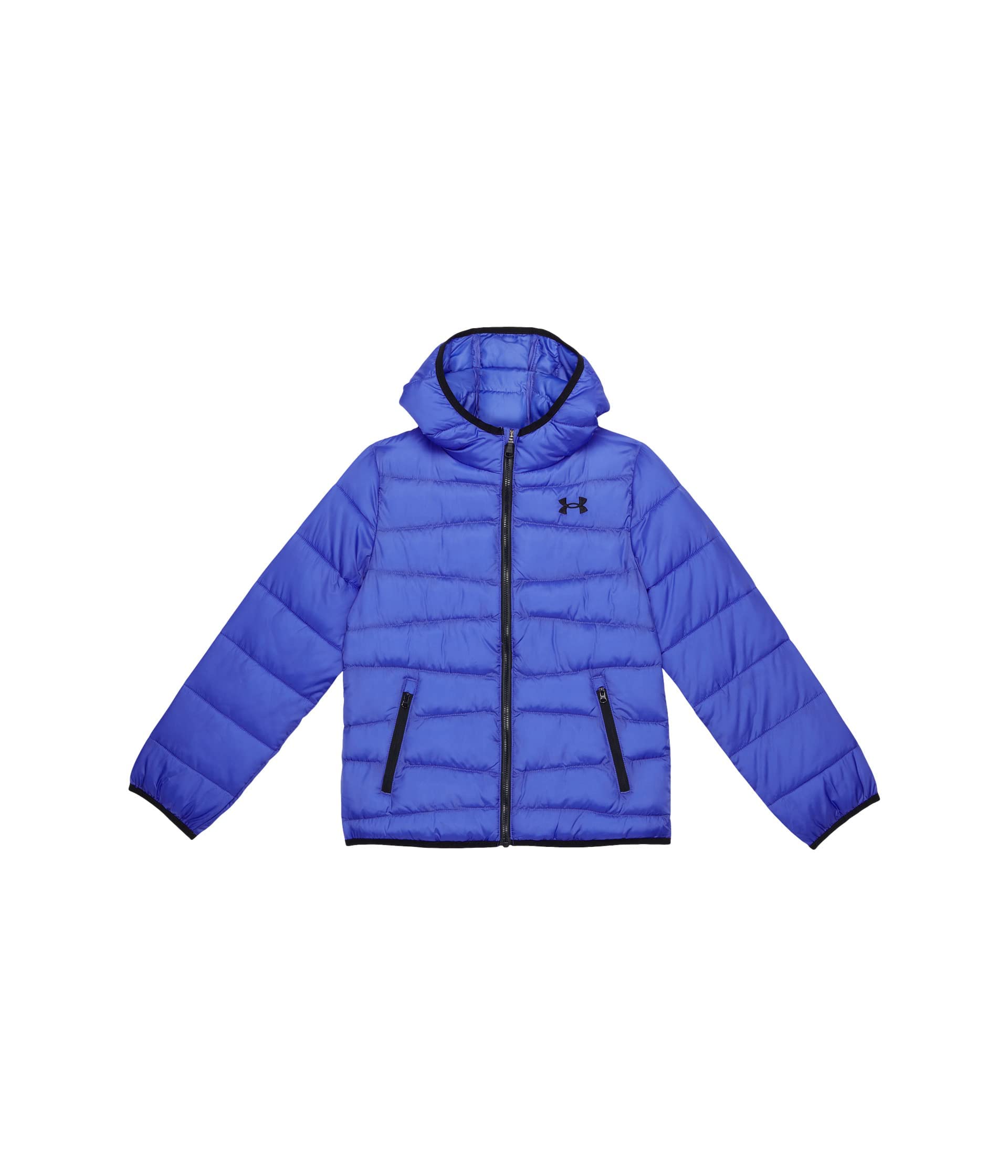 Under Armour girls Prime Puffer, Front Pockets &amp; Hooded Back, Lightweight Water Repellant, Brilliant Violet, Medium US