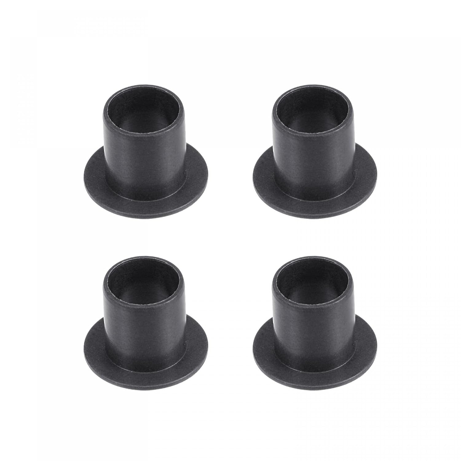 uxcell Flanged Sleeve Bearings 25mm Bore 28mm OD 30mm Length POM Wrapped Oilless Bushings Black 4pcs