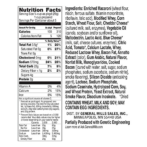 Image of Hamburger Helper, Bacon Cheeseburger Macaroni Meal, 5.1 oz (Pack of 6)