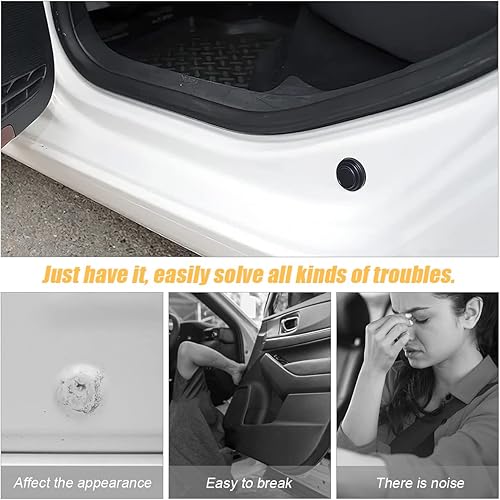 Miniatura 3 de 30 piezas de amortiguadores de puerta de automóvil, calcomanías insonorizadas para protección de bordes de puerta, cojín luminoso de junta