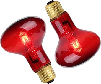 Amazon.com : WUHOSTAM 100W Red Reptile Heat Lamp, Infrared UVA Basking ...