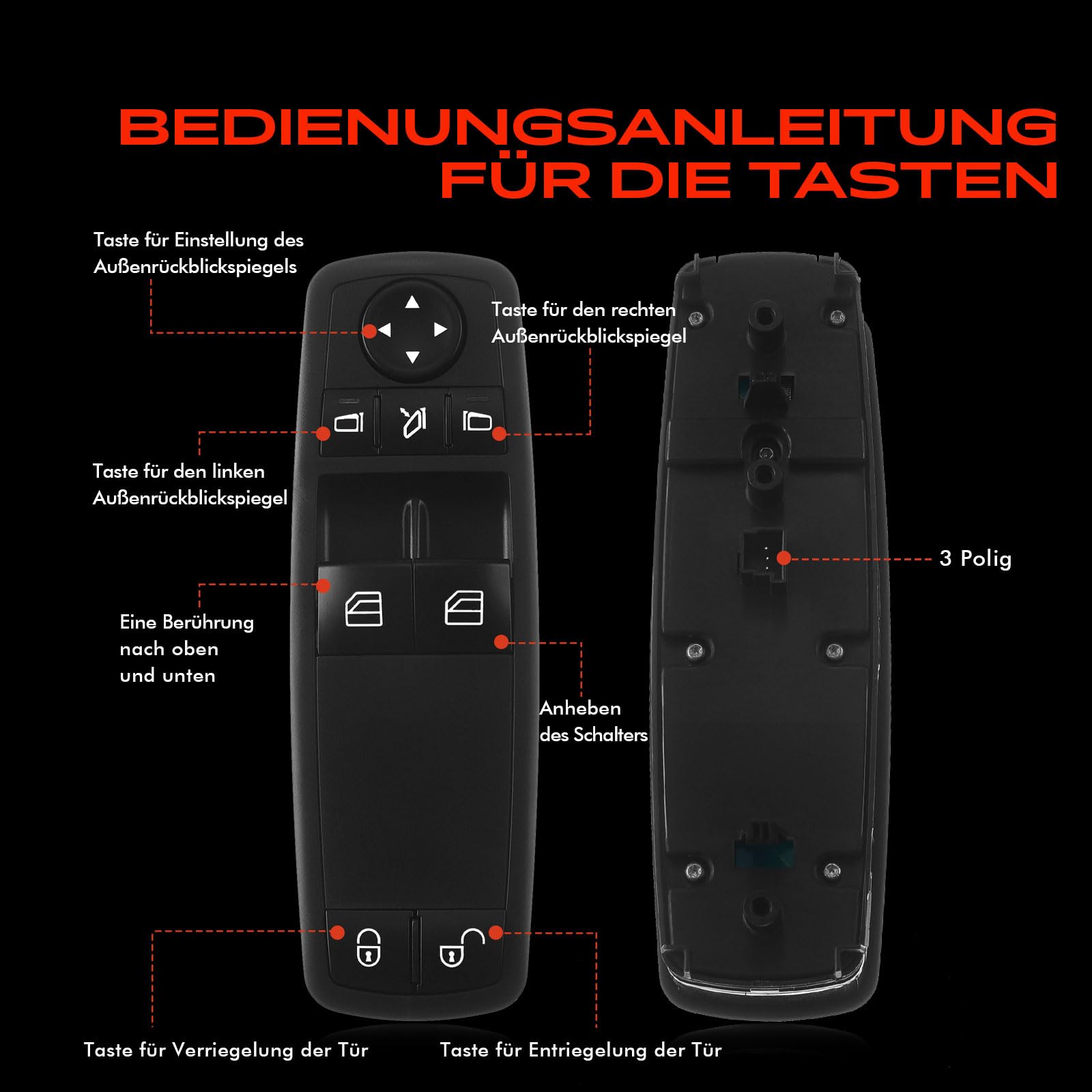 Frankberg Fensterheberschalter Vorne Links 1698206510