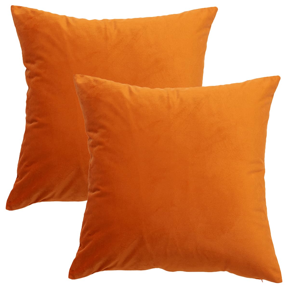 GONOVE Cushion Covers 50x50cm Decorative Modern Throw Pillow Case Pack of 2 Velvet Soft Pillow Cushion Covers Square Orange Pillowcase for Livingroom Sofa Bedroom