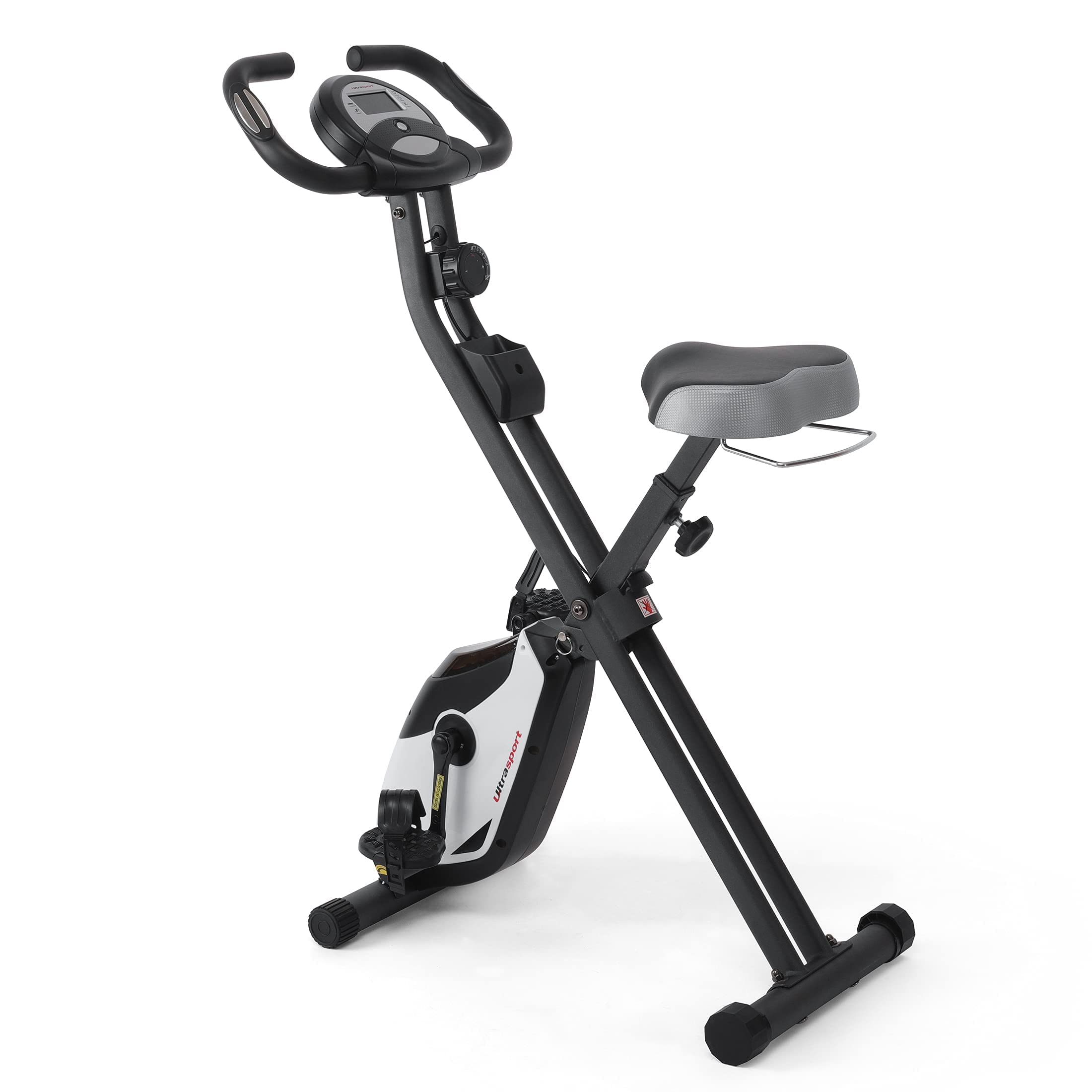 Ultrasport F-Bike Pro Cyclette da Casa Pieghevole I Cyclette Pieghevole da Casa fino a 150 KG con 16 Livelli, Sella Extra Confortevole, Funzione App, LCD Display e Sensori, Cyclette da Camera
