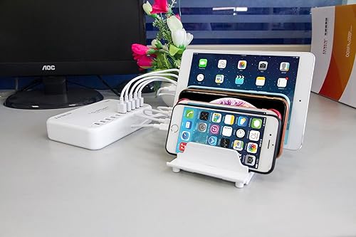 Miniatura 8 de Soporte universal ajustable para teléfono celular, organizador de tableta, soporte de escritorio para múltiples dispositivos para iPhone, Samsung