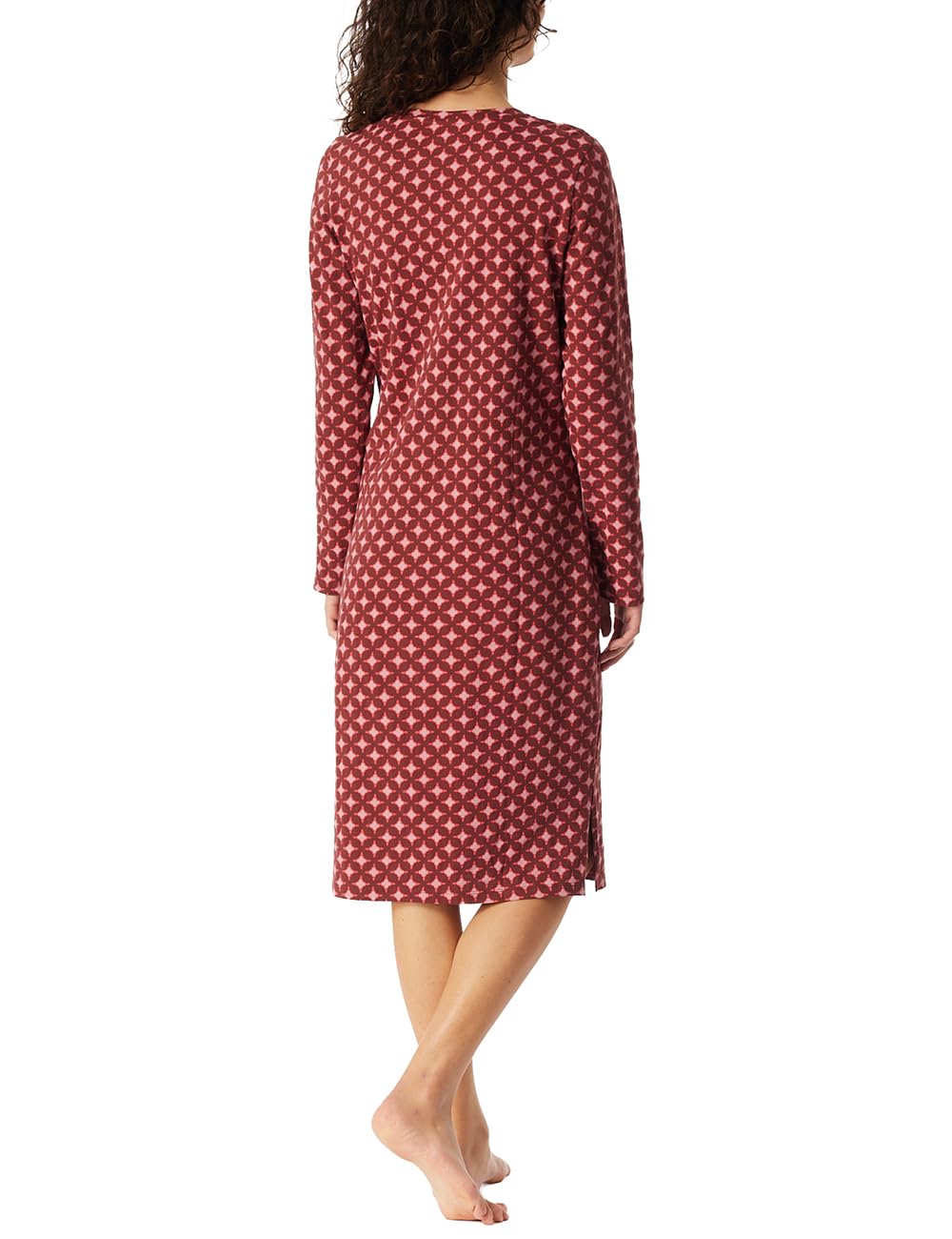 Schiesser Damen Schiesser Damen Nachthemd Langarm Weiche Baumwolle Bigshirt mit Taschen - Nightwear Nachthemd