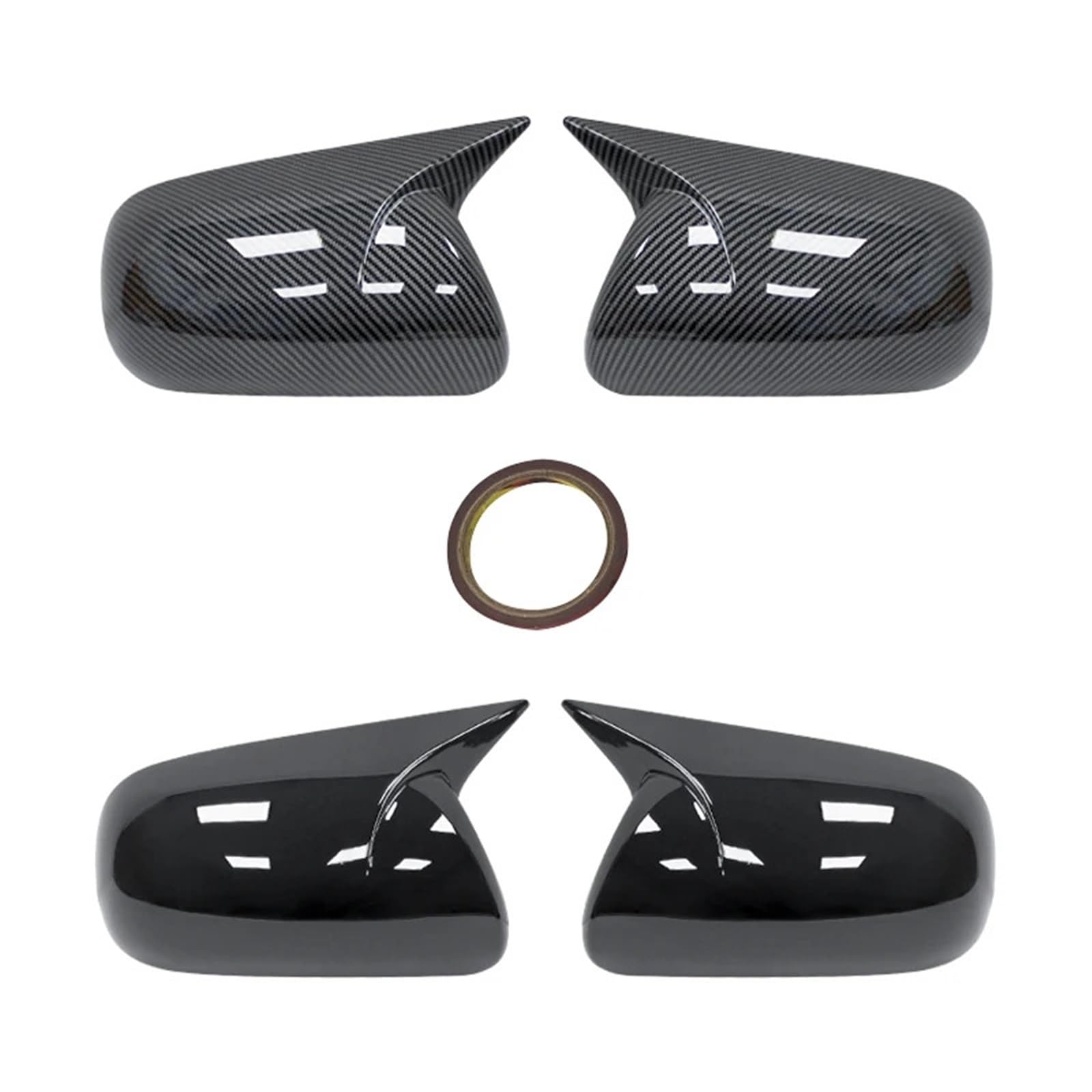 zamiennik do lusterka bocznego Zamienne osłony lusterek bocznych pasujące do Toyoty, Corolli 2007-2013, Vios, Yaris Sedan P90 2008-2013.(Gloss Black)