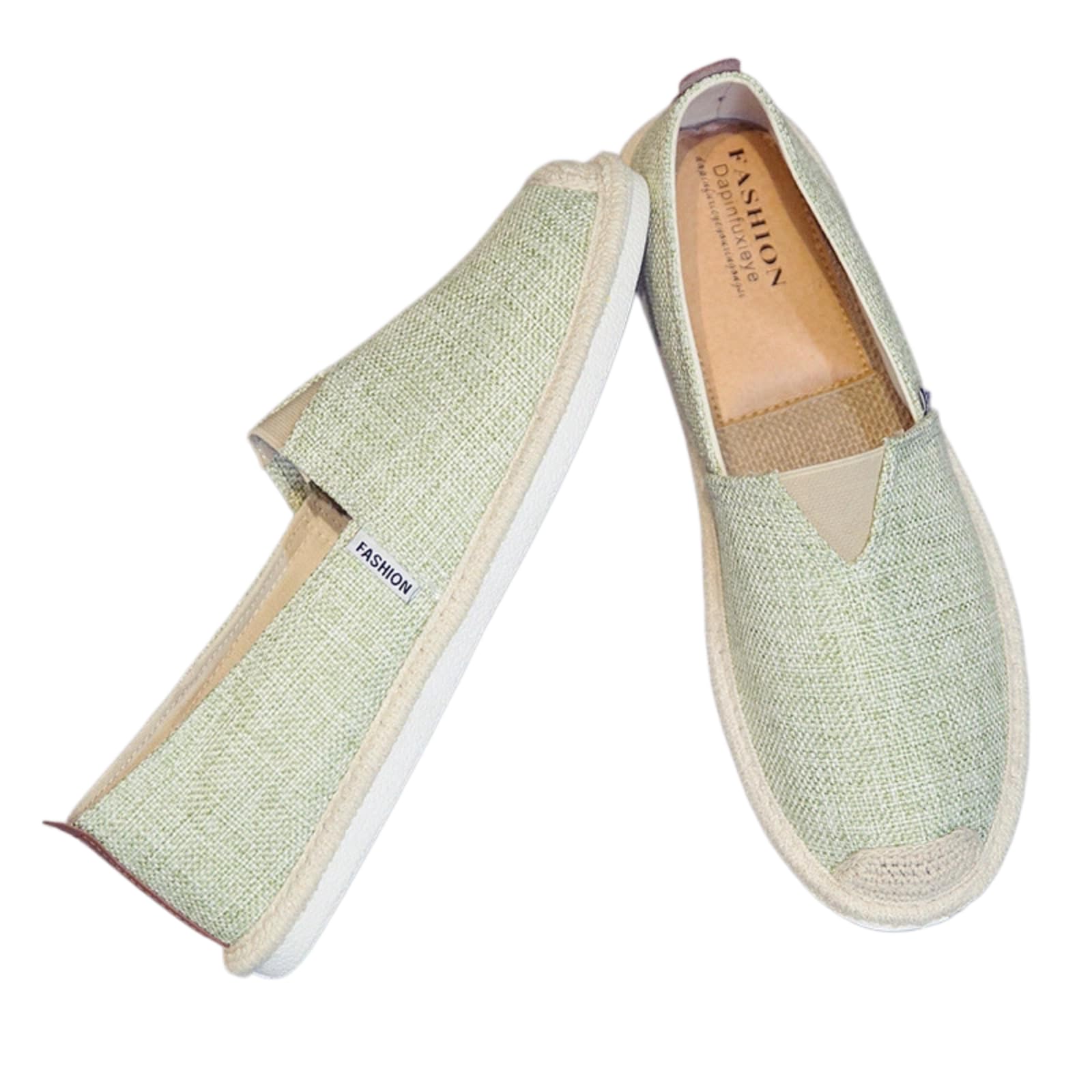 Zapatos Pescador Hombre Verano Lona Bajos SIN Cordones Informales