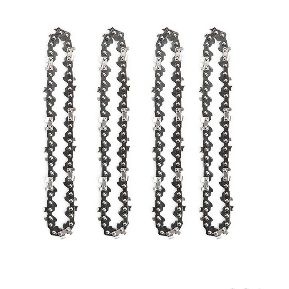 1/2/4PCS 4 pulgadas .043quot; Calibre 28 Eslabones impulsores 1/4" Guía de cadena de motosierra de paso Barra de cadena semi cincel Corte de madera para sierra eléctrica, 4 piezas