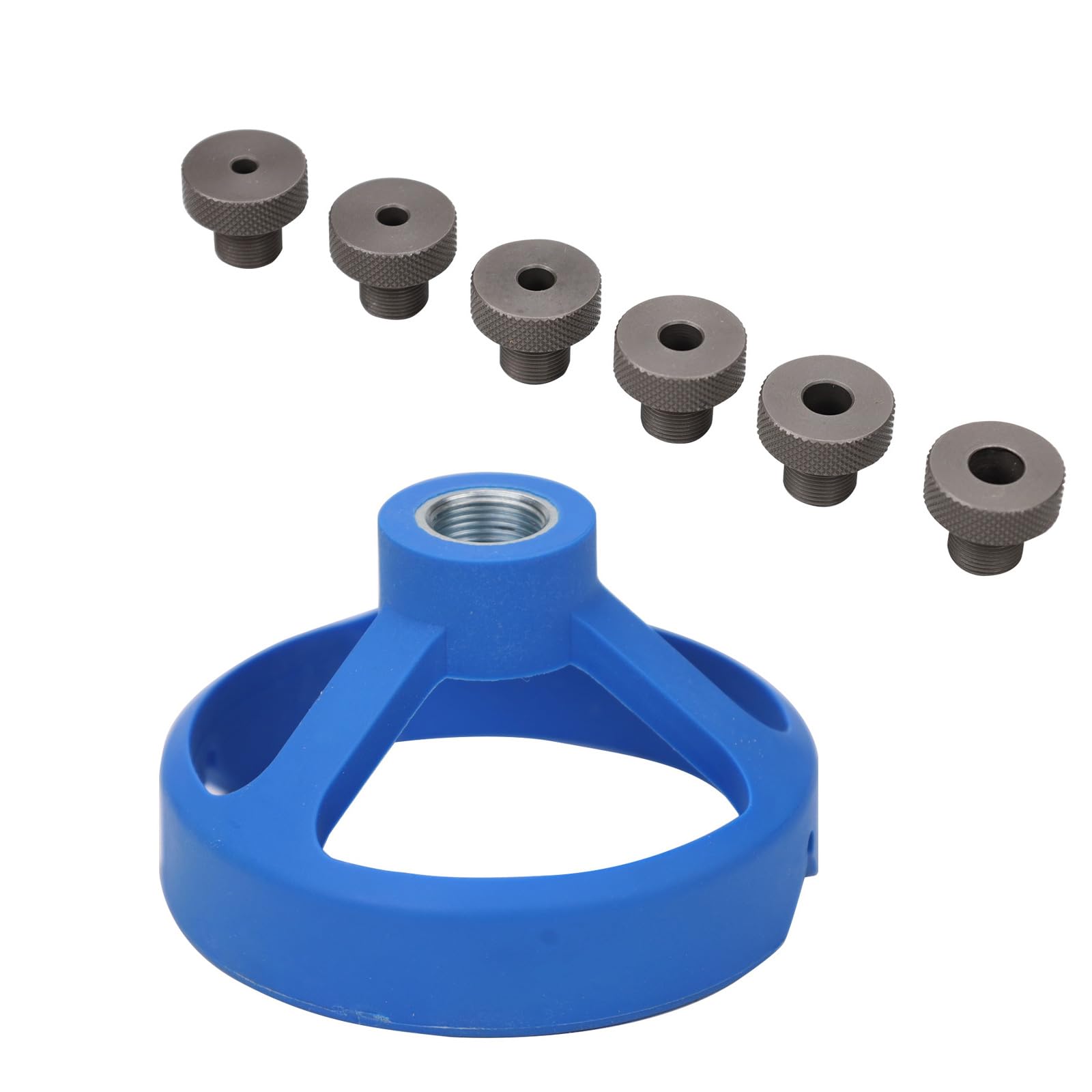 Woedpez Blue Woodworking Drill Punching Guide Locator Precisions Tool & Aluminum Locator For Accurate Centerline Drill Guide