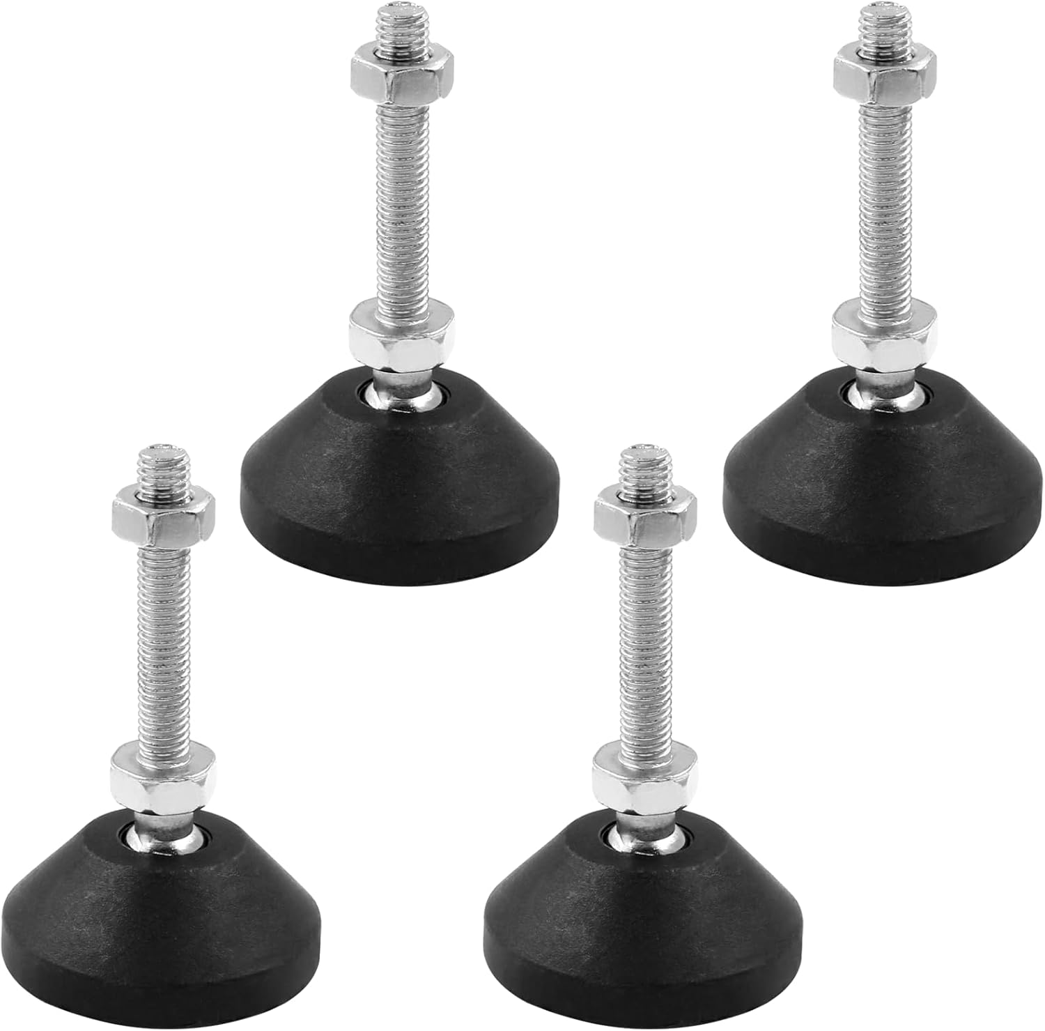 Murtenze 4Pcs M8x50 Thread Furniture Glide Heavy Duty Swivel Leveling Mount, Metal